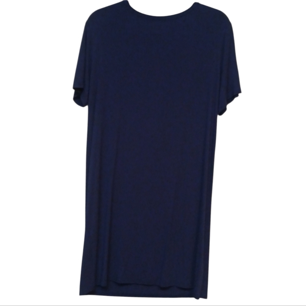 The Queen Bee -NWT,Navy Blue Mini Dress/Beach Coverup, Scoop Neck, Short Sleeves - Picture 3 of 12